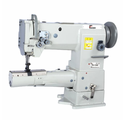 Fucen FC-1342 Heavy-Duty Twin-Needle Cylinder-Bed Compound Feed Lockstitch Sewing Machine
